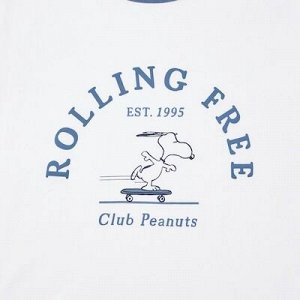 UNIQLO Peanuts Sports Club UT - хлопковая футболка с принтом - 00 WHITE
