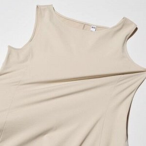 UNIQLO - летнее платье ультра стрейч AIRism (105 - 116 см) - 01 OFF WHITE