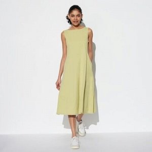 UNIQLO - летнее платье ультра стрейч AIRism (105 - 116 см) - 50 LIGHT GREEN