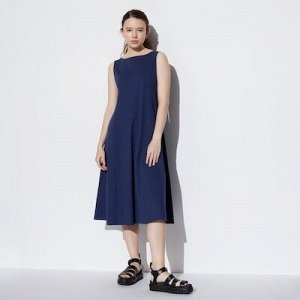 UNIQLO - летнее платье ультра стрейч AIRism (105 - 116 см) - 69 NAVY