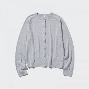 UNIQLO - легкая кофточка с круглым вырезом - 53 GREEN