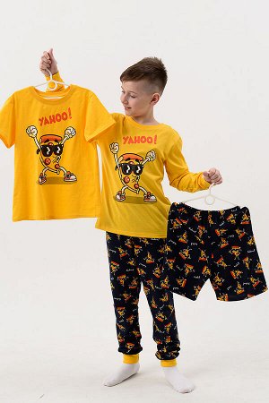 Пижама Пицца детская длинный рукав с брюками