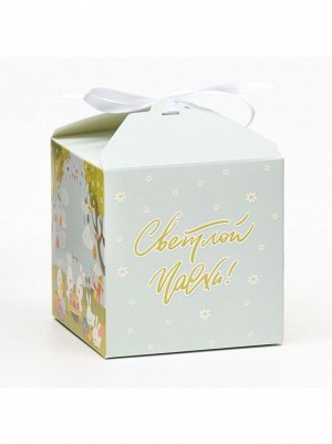 Коробка складная 10 х10 х10 см Светлой Пасхи!