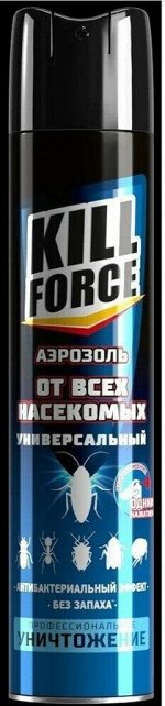 Средство от всех видов летающих и ползающих насекомых аэрозоль KILL FORCE 350мл универсальный