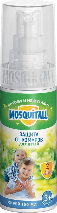 Средство от комаров спрей MOSQUITALL 100мл Детский Нежная защита