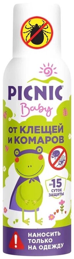 Средство от комаров клещей аэрозоль PICNIC Baby 125мл