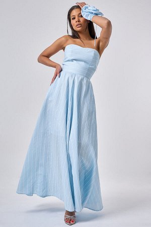 Платье вечернее корсетного типа голубое