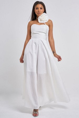 Платье вечернее корсетного типа белое
