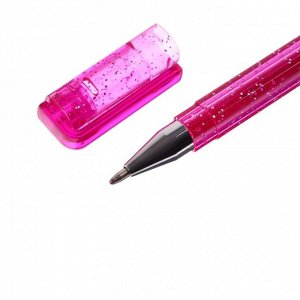 Набор ручек гелевых 6 цветов ErichKrause "G-Cube Stick Glitter" игольчатый узел 1.0 мм, с блестками, микс
