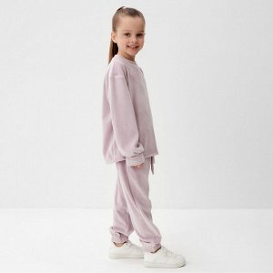 Костюм детский (свитшот, брюки) KAFTAN Plushy, лиловый