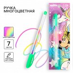 Ручка шариковая, многоцветная, «Минни Маус и единорог»