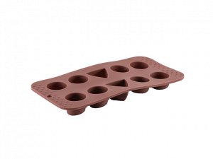 2132 GIPFEL Форма силиконовая для отливки шоколадных фигур, 21х10см. Цвет: коричневый