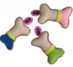 Игрушка для собак "Косточка" 23 см, текстиль/плюш