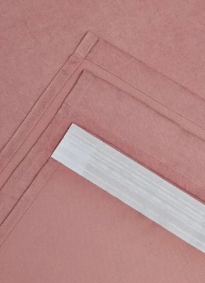 Шторы КАНВАС (эффект замши) цвет розовый: 2 шторы по 200 см