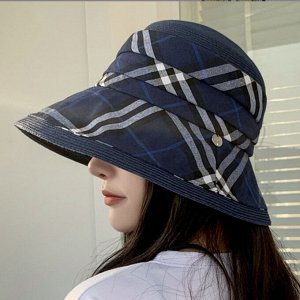 Женская солнцезащитная шляпа,  темно-синяя