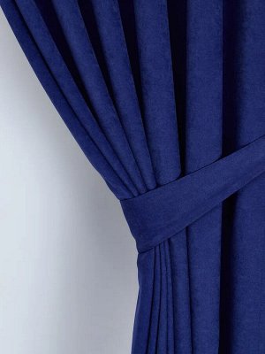 Комплект штор  КАНВАС (эффект замши) цвет синий: 2 шторы по 150 см