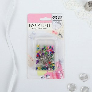 Булавки портновские, 35 мм, 80 шт., разноцветные