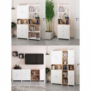 Комод 3Я-600, 600х300х776, Квадро/Белый