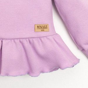 Костюм детский (джемпер, брюки) MINAKU, цвет сиреневый, рост