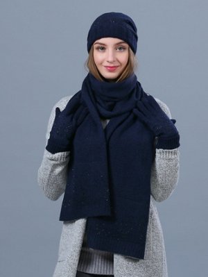 Комплект (шапка,шарф, перчатки), синий