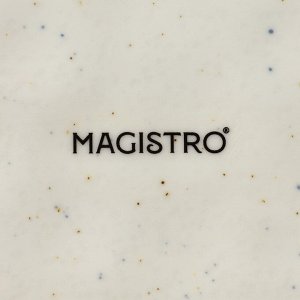 Тарелка пирожковая Magistro Poursephona, d=18.5 см, фарфор, бежевая