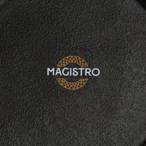 Блюдо для подачи Magistro Pietra lunare, d=22 см, фарфор, чёрное