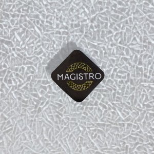 Тарелка подстановочная Magistro «Бурлеск», d=33 см, стекло, серебристая