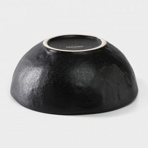 Салатник фарфоровый Magistro Pietra lunare, 780 мл, d=16 см, цвет чёрный
