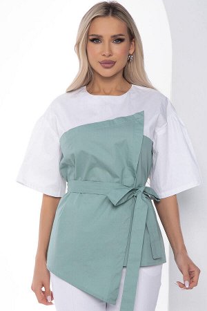 Костюм Сила нежности белый/фисташка К10164