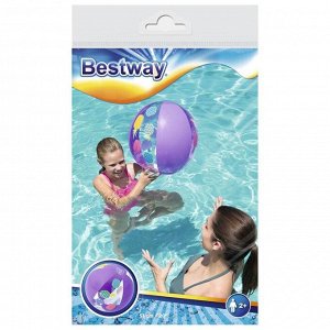 Мяч пляжный Bestway «Дизайнерский» 31036, d= см, от 2 лет, МИКС