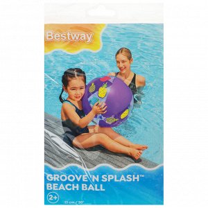 Мяч пляжный Bestway «Дизайнерский» 31036, d= см, от 2 лет, МИКС