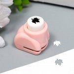 Дырокол фигурный «Кленовый лист», d=1 см, 3x2.5x3 см, МИКС