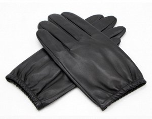 Перчатки кожаные, с сенсорными пальчиками, черный