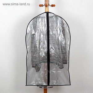 Чехол для одежды Доляна, 60x90 см, PEVA, цвет серый