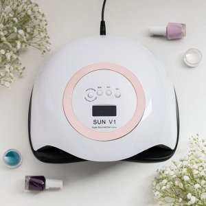 Лампа для маникюра Luazon LUF-12, UV/LED, 42 диода, 168 Вт, таймер, бело-золотая