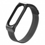 Металлический ремешок для mi band 3/4 (плетеный, магнит)