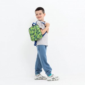 Рюкзак детский на молнии, наружный карман, цвет салатовый