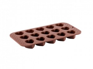 2133 GIPFEL Форма силиконовая для отливки шоколадных фигур, 21х10см. Цвет: коричневый