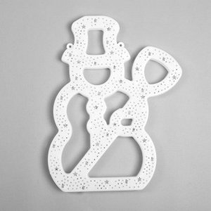 Светодиодная фигура «Снеговик с метлой» 25 x 40 см, пластик, 220 В, свечение мульти (RG/RB)