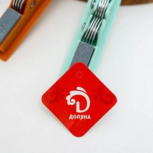 Точилка для ножей Доляна «Острое лезвие», 19x4.5 см, с ручкой и шлифовкой, МИКС