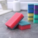 Набор губок бытовых с чистящим слоем Доляна «Эконом», 7,5?4,5?2,5 см, 10 шт