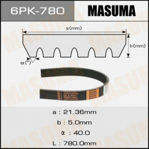 Ремень ручейковый MASUMA 6PK- 780 6PK-780