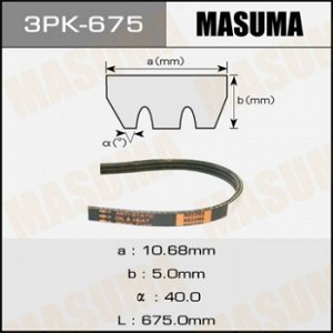 Ремень ручейковый MASUMA 3PK- 675 3PK-675