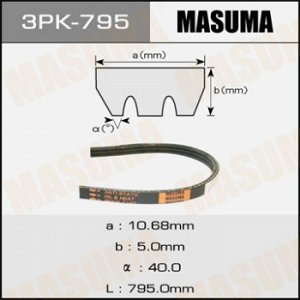Ремень ручейковый MASUMA 3PK- 795 3PK-795