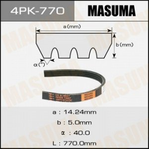 Ремень ручейковый MASUMA 4PK- 770 4PK-770