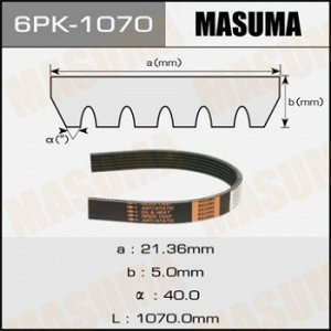 Ремень ручейковый MASUMA 6PK-1070 6PK-1070