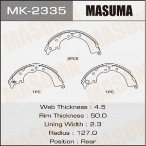 Колодки барабанные MASUMA R-1077 (1/10) MK-2335
