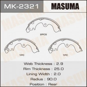 Колодки барабанные MASUMA R-1066 (1/20) MK-2321