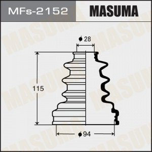 Пыльник ШРУСа MASUMA Силикон MF-2152 MFs-2152