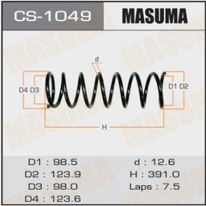 Пружина подвески MASUMA rear MARKII/ JZX105, GX105 CS-1049